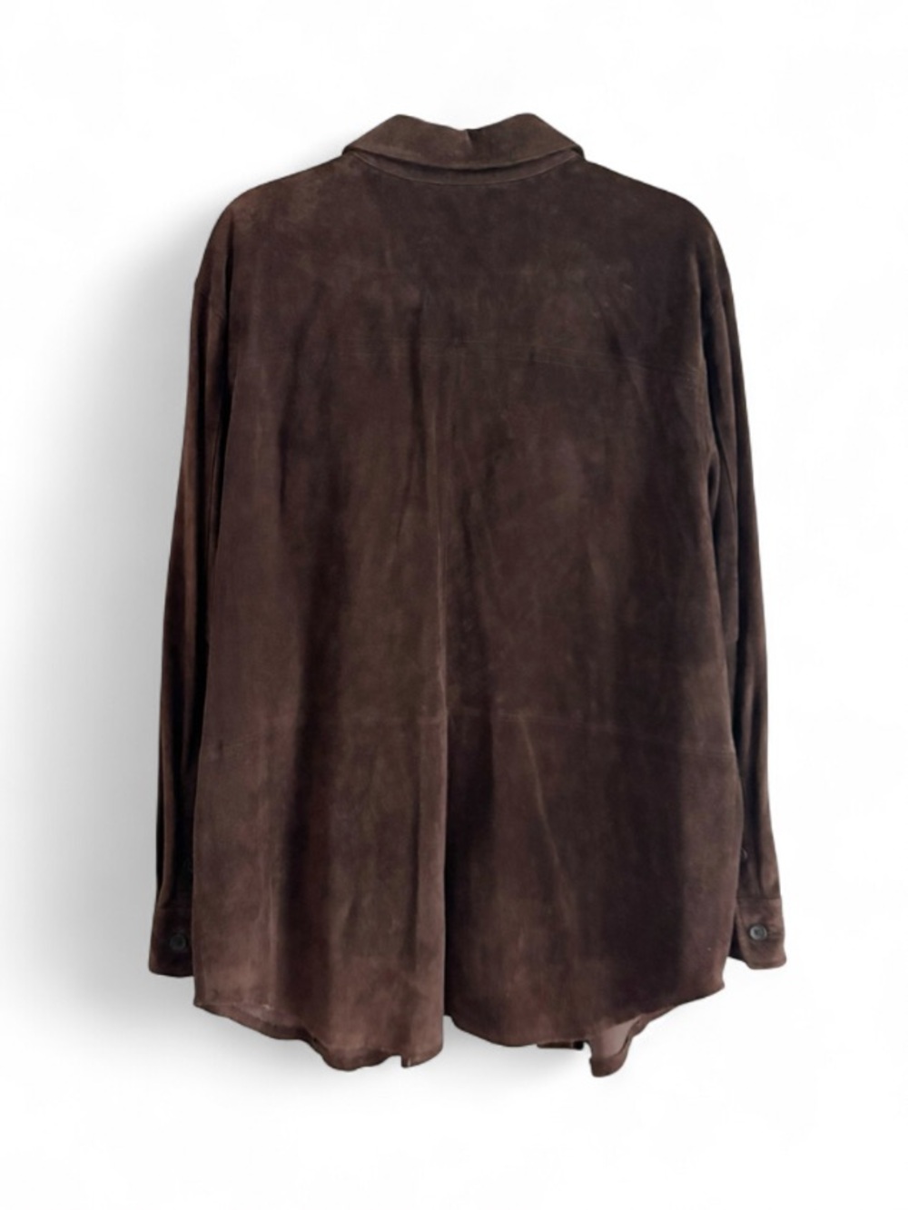 Embassy Row Classic Dark Brown Suede Shirt Jacket Shacket Vintage Size 16 Luxury - Picture 2 of 5